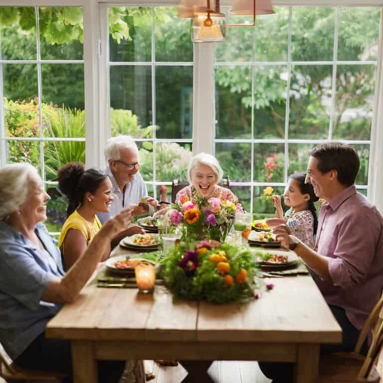Blooming Family Bonds outdoors together