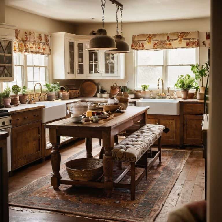 Cozy kitchen dining area decor