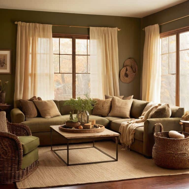 Weaving Warmth cozy living room colors