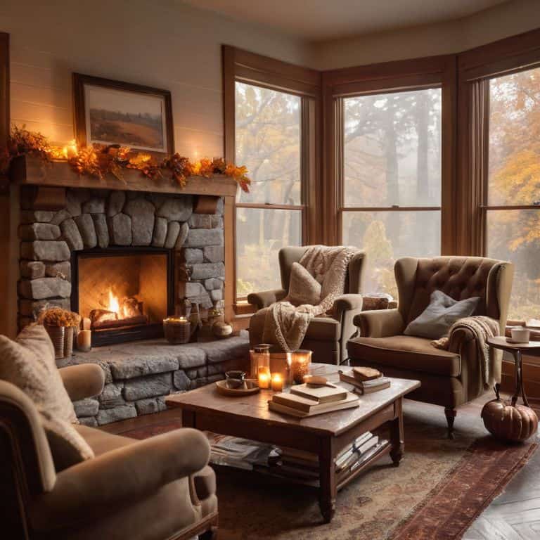 Cozy atmosphere warm home decor