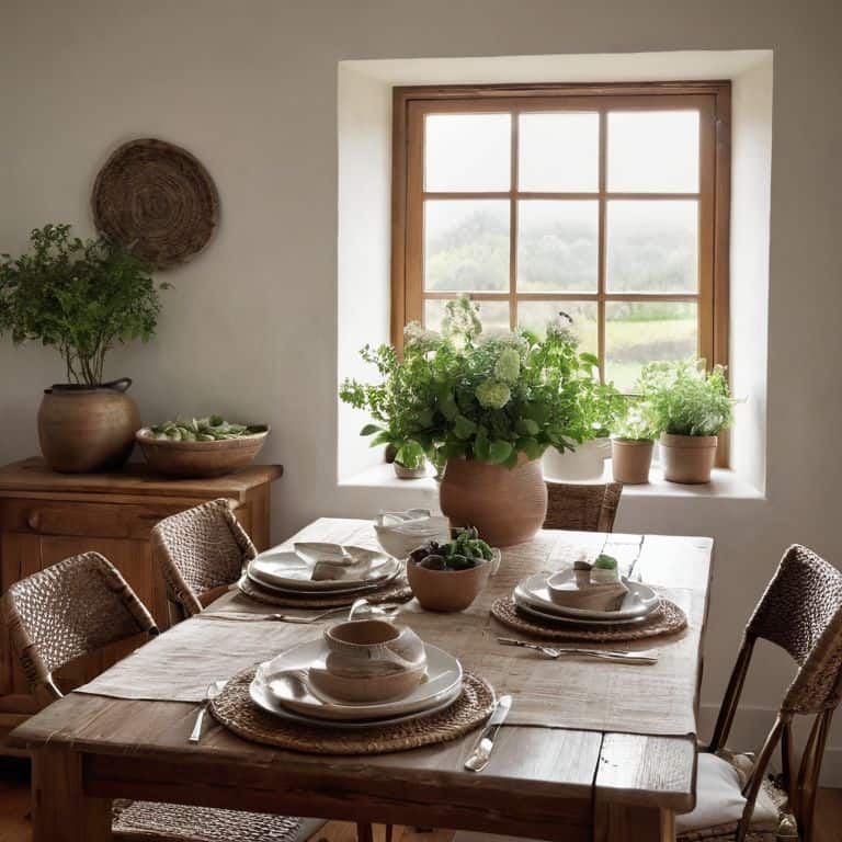Cozy kitchen dining area scene
