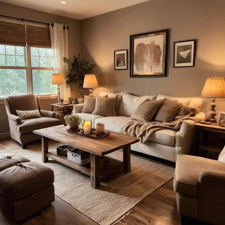 Cozy lighting bulbs in warm ambiance