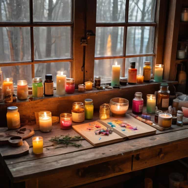 DIY scented candles in glass holders