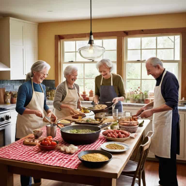 Family cooking tradition in the kitchen