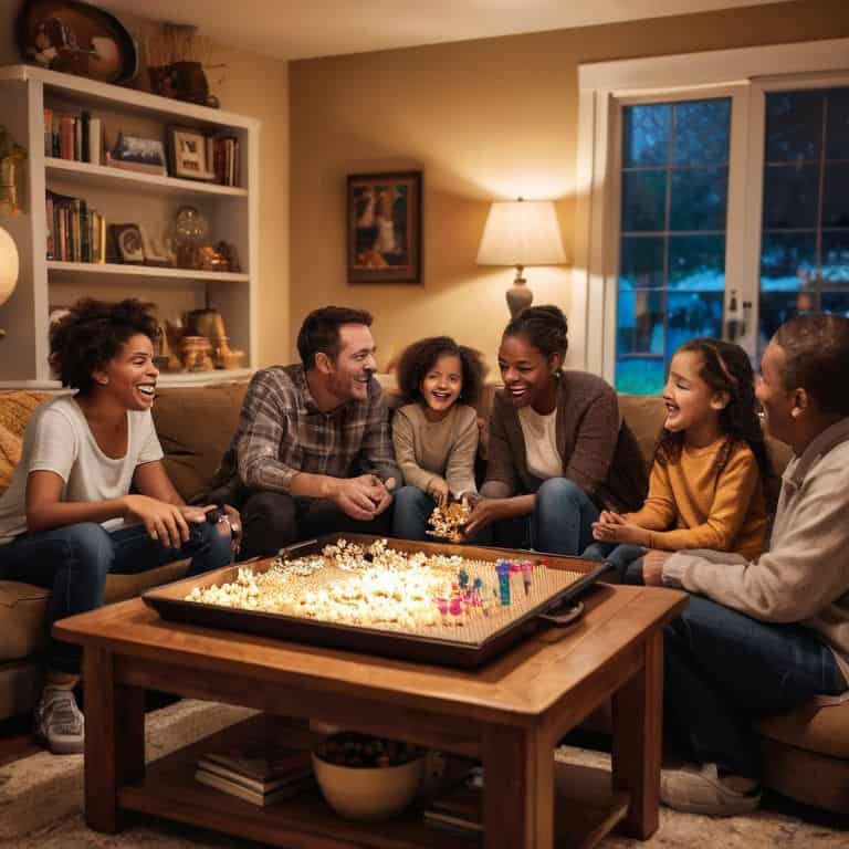 Family game night fun together