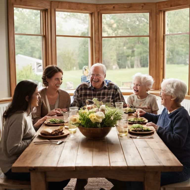 Family traditions at home together