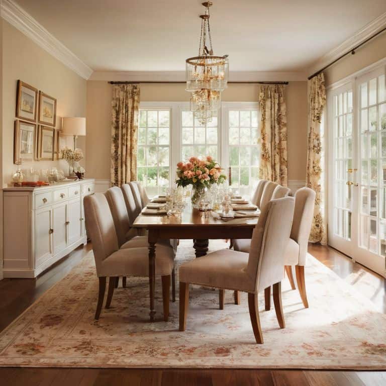 Inviting dining room atmosphere