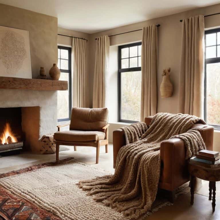 Textiles for cozy living room decor