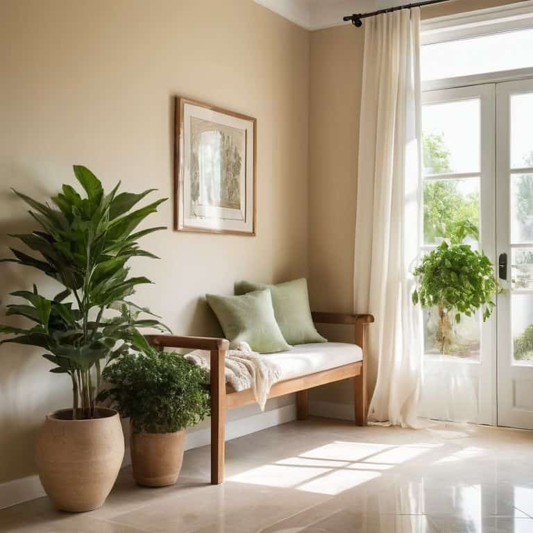 Welcoming entryway with warm decor