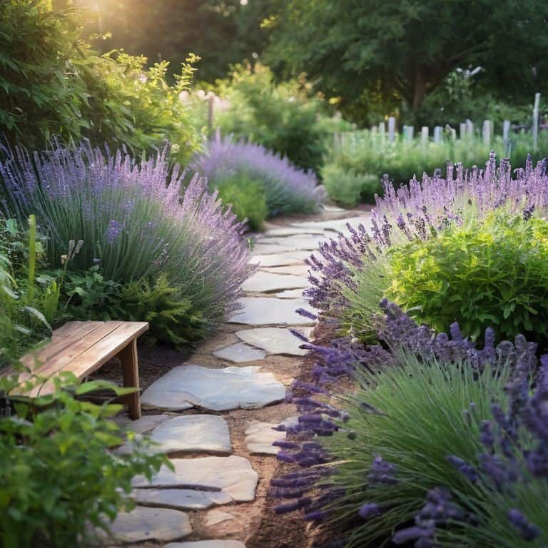 Blossoming Harmony in Lavender Garden