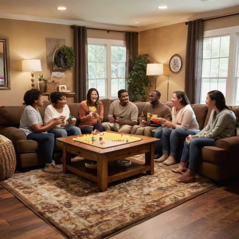 Cozy game night atmosphere setup
