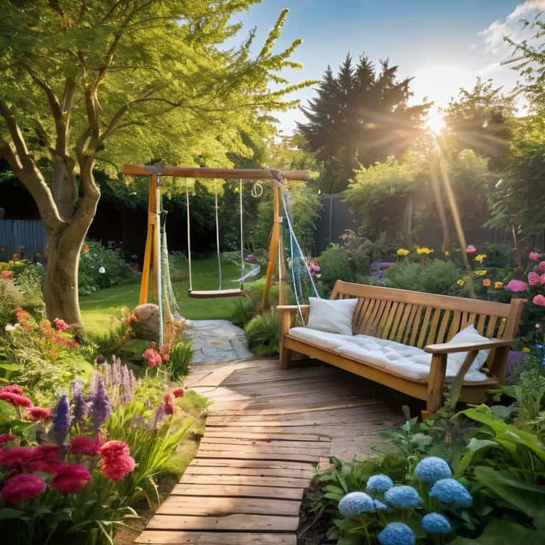 Child-friendly garden design concept