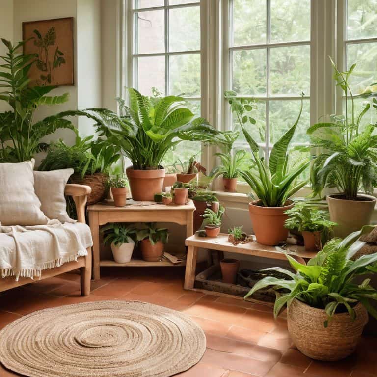 DIY indoor garden setup at home