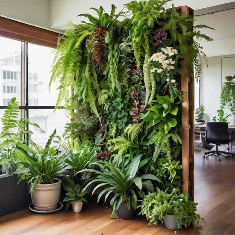 Plants for vertical gardens installation