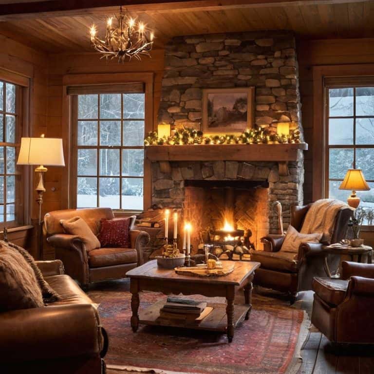 Gathering Around the Fireplace