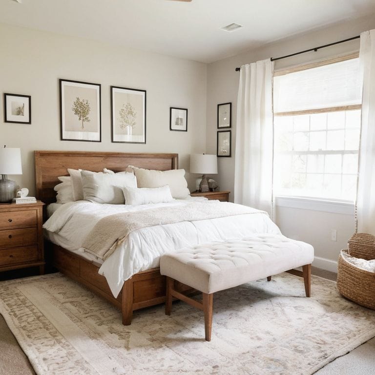 Cozy bedroom furnishings