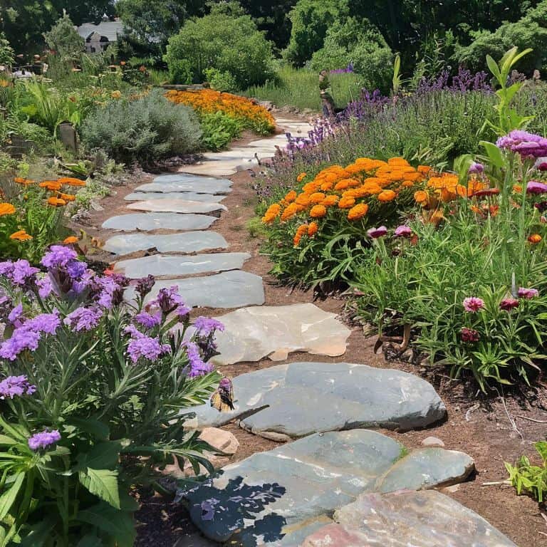 Butterfly garden flowers bloom