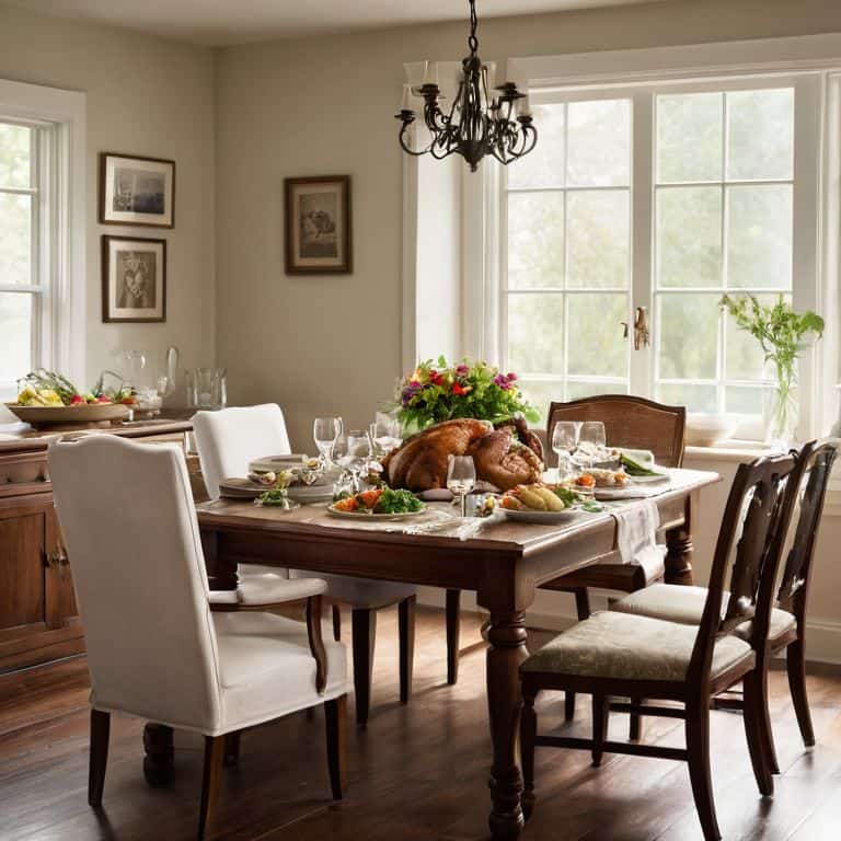Family dinner routine at home