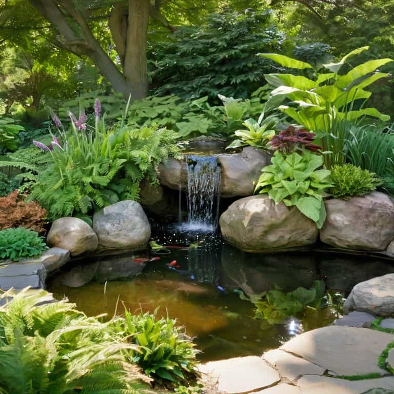Garden pond harmony in nature