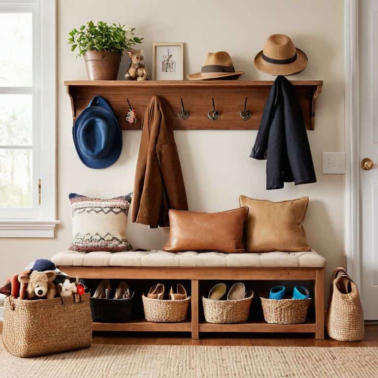 Family-friendly entryway with storage