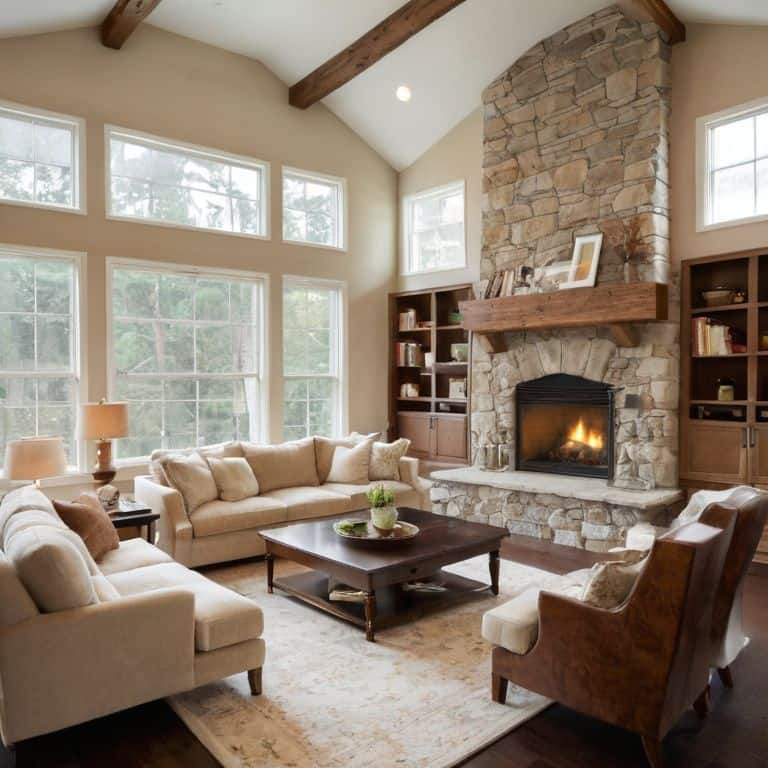 Relaxing family living room interior design