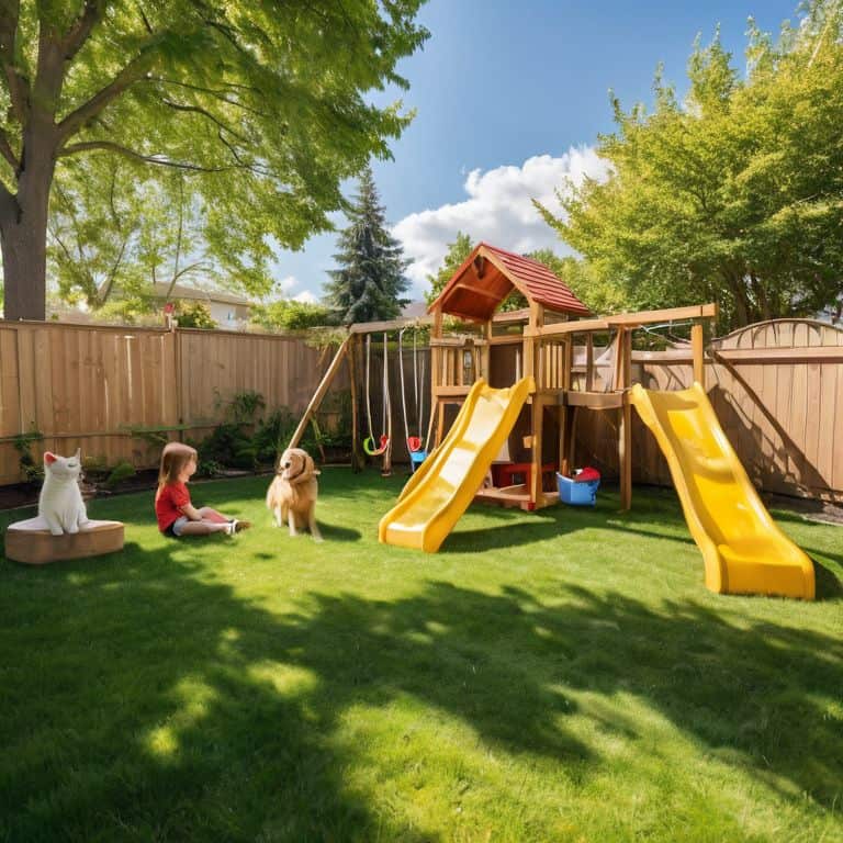 Safe backyard for pets and kids