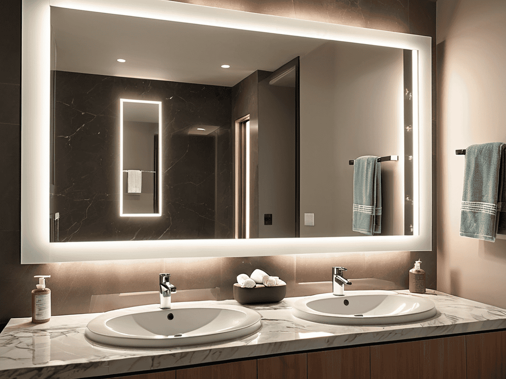 Smart Mirror Technology in modern vanity