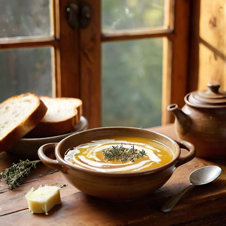 Traditional soup recipes in a bowl
