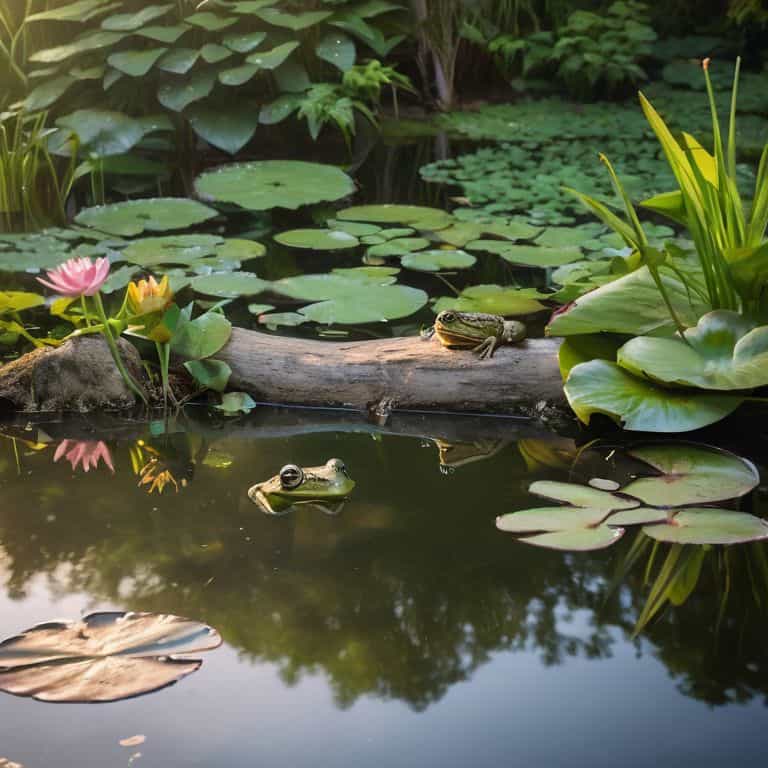 Water habitat for frogs in garden
