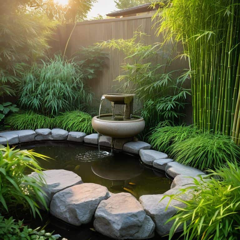 Nature's Symphony serene garden fountain