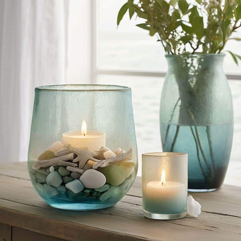 Sea Glass Serenity candle decor