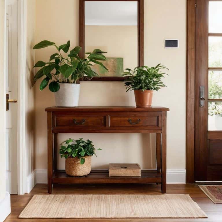 Welcoming entryway colors scheme example