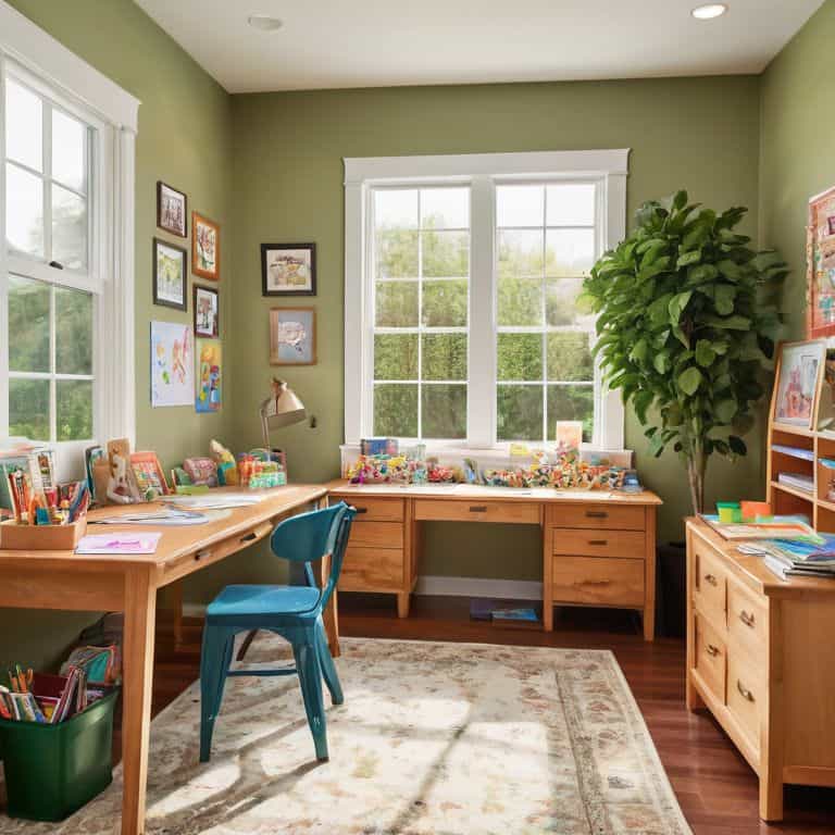 Family-friendly home office setup example