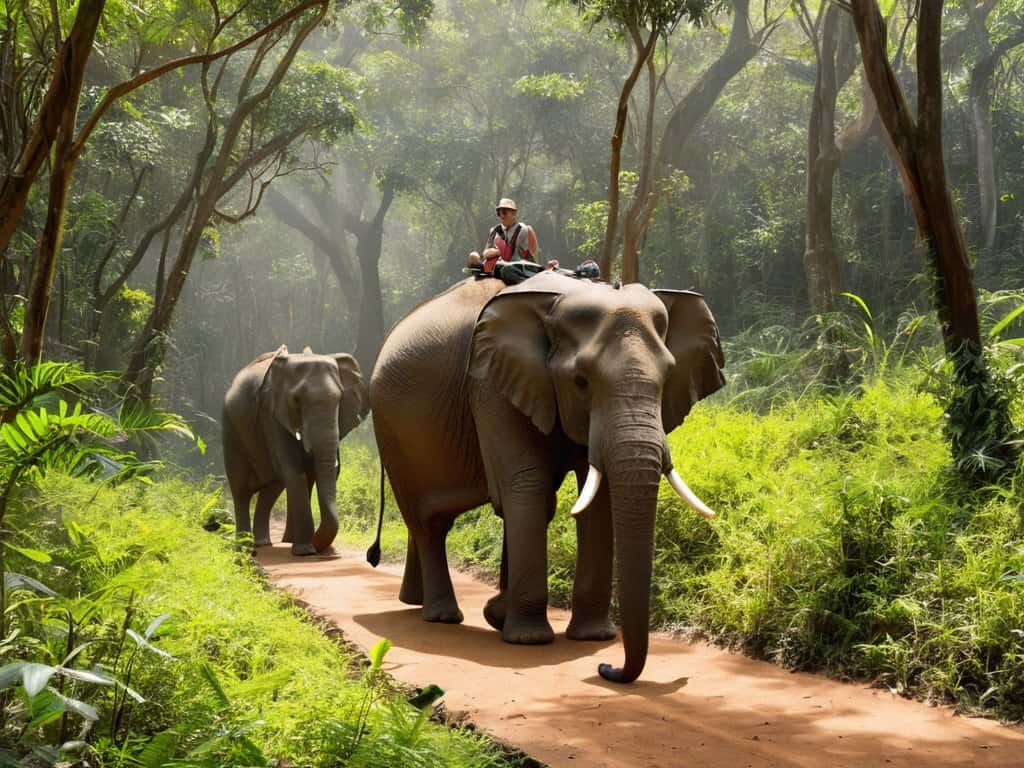 Responsible wildlife tourism guide in action