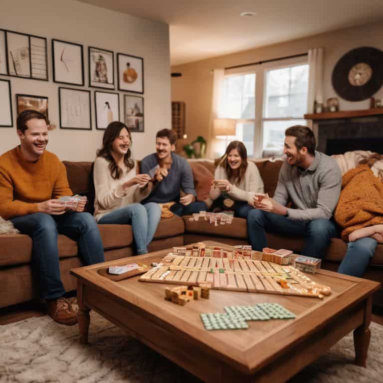 Cozy game night atmosphere setup