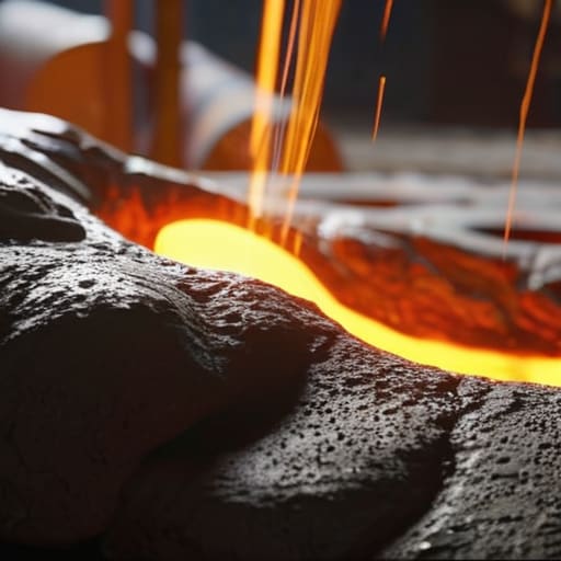 Sand Casting Propane Foundry Refractories molten flow.